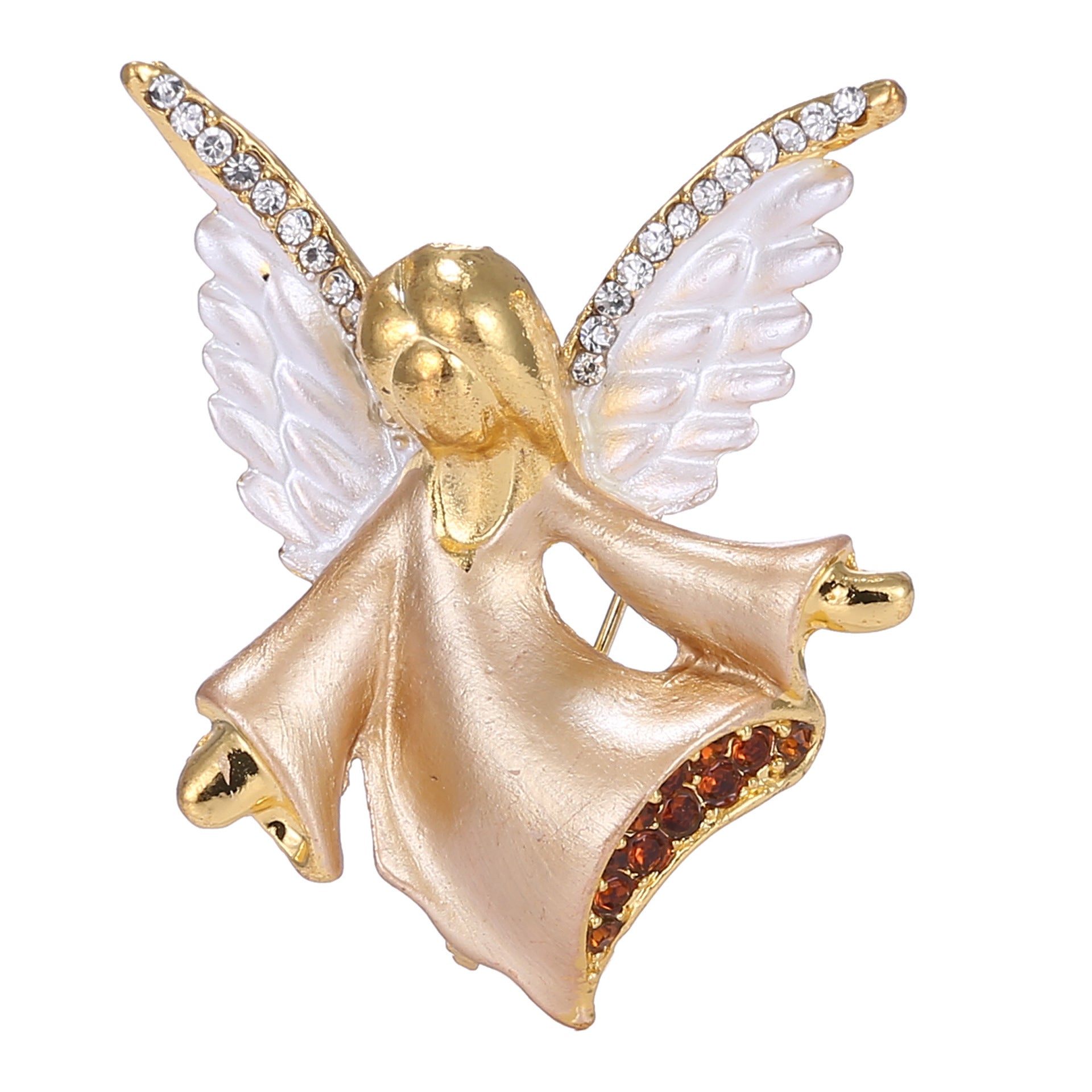 Gold Angel on the Shoulder Brooch