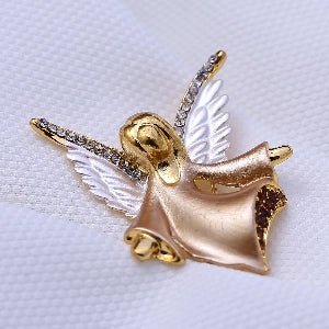 Gold Angel on the Shoulder Brooch